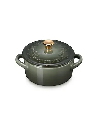 LE CREUSET | Mini Cocotte mit Deckel 10cm/0,25l HOLLY White | dunkelgrün
